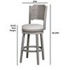 30.25" Clarion Swivel Barstool Distressed Gray - Hillsdale Furniture - 4 of 4