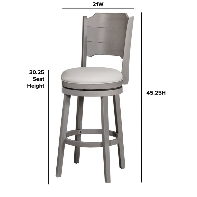 30.25&#34; Clarion Swivel Barstool Distressed Gray - Hillsdale Furniture, 5 of 8