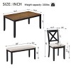 36" Farmhouse Square Counter Height Dining Table Set with 4 Upholstered Chairs, Space-Saving Wood Kitchen Table Set for Small Spaces-3irtyhousy - 4 of 4