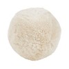 Saro Lifestyle Fleece Fantasy Sheepskin Ball Throw Poly Filled Throw Pillow, Off-White, 12"x12" - 2 of 3