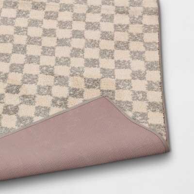 2&#39;6&#34;x4&#39; Washable Checkerboard Plush Accent Rug - Threshold&#8482;