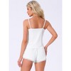 INSPIRE CHIC Women's Lace Sleeveless Soft Lounge Top and Shorts Pajama Sets - 4 of 4