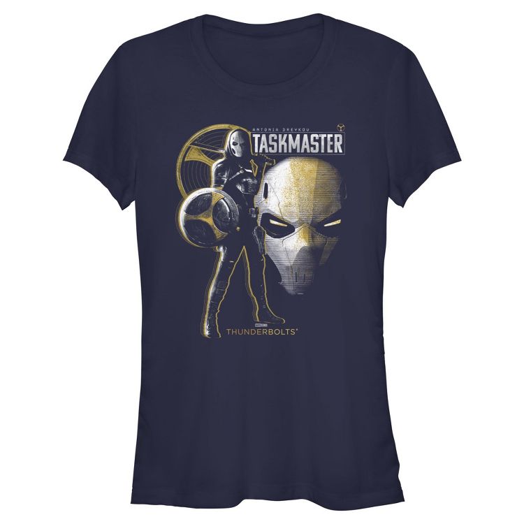 Juniors Womens Marvel: Thunderbolts Distressed Taskmaster Pose T Shirt ...