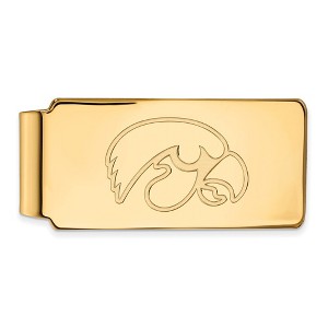 Black Bow Jewelry 10k Yellow Gold Iowa Hawkeyes NCAA Money Clip - 1 of 3