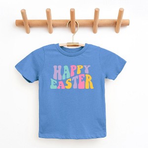 The Juniper Shop Happy Easter Wavy Colorful Youth Short Sleeve Tee - 1 of 2