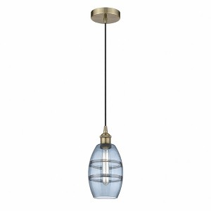Vaz - 1 Light Cord Hung Mini Pendant In Industrial Style-8.13 Inches Tall and 5.88 Inches Wide - 1 of 1