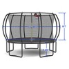 Jump Into Fun 12FT Recreational Pumpkin Trampoline With Basketball Board, Hoop,Ball,Inflatable,Ladder And Safety Enclosure Net For Kids And Adults - 2 of 4