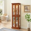 Okak Diapaly Cabinet, Curio Cabinet with 6 Adjustable Shelves and Tempered Glass Doors, Tall Cabinet for Living Room, Bedroom - 2 of 4