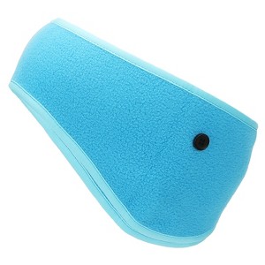 Unique Bargains Polar Fleece Stretchy Winter Running Sweatband with Button Ear Warmer Headband - 1 of 4