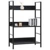 vidaXL 3-Layer Book Shelf Black 23.6 in.x10.9 in.x35.6 in. Engineered Wood - image 2 of 4