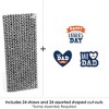 Big Dot of Happiness Happy Father's Day - Paper Straw Decor - We Love Dad Party Striped Decorative Straws - Set of 24 - 3 of 4