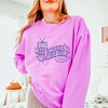 S.W.Smiley Less Screen More Self - Women's Lightweight Garment Dyed Sweatshirt - 2 of 3