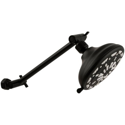 Adjustable Arm Shower Showerhead Matte, Shower Head Extension Arm Matte Black
