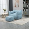 NicBex High Back Bean Bag Chair for Adults and Kids,Lazy Sofa with Footstool for Living Room,Bedroom,Apartment - 2 of 4