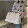 MaseiKar Three-dimensional Diamond Patterned Small Square Tote, Crossbody bag with Dry Wet Separation & Double-sided Pockets, - 4 of 4