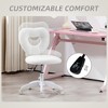 QingMoon Office Chair with Heart-Shaped Back, Height Adjustable Computer Desk Chair, Ergonomic Makeup Vanity Chair with Swivel Wheels for Home Office - 2 of 4