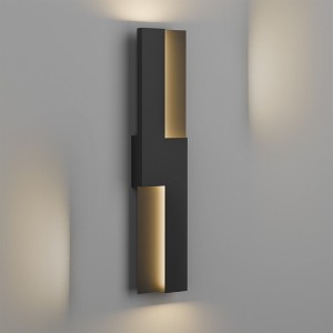 23.6" Modern Outdoor Wall Light Exterior Lighting Fixtures, Black Outdoor Light Fixture, LED Outdoor Wall Sconce Lighting Outside Lights - 1 of 4