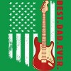 Men's Design By Humans Best Dad Ever Guitar and Flag By MINHMINH T-Shirt - 2 of 2