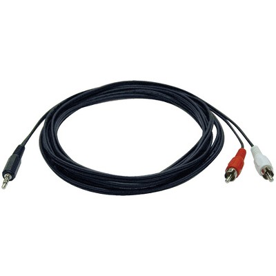 Tripp Lite 6ft Mini Stereo to 2 RCA Audio Y Splitter Adapter Cable 3.5mm M/M 6' - (3.5mm M to 2x RCA M), 6-ft."