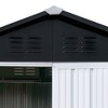 Outdoor Storage Shed With Shutter Vents, Sheds & Outdoor Storage, Tilted Roof, Lockable Door, Rust-proof Storage Shed Large For Backyard, Lawn - 4 of 4