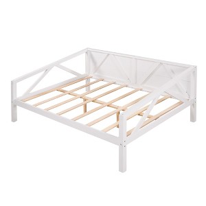 NicBex Twin /Full Size Daybed, Day Bed Frame with Wood Slat Support, Sofa Bed with Bottom storage - 1 of 4