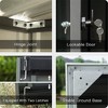 CLIHOME 6x4Ft Outdoor Storage Shed,with Sloping Roof Galvanized Steel Frame Backyard Tool Storage Room - 4 of 4