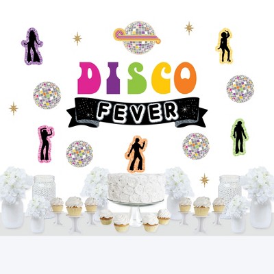 Big Dot of Happiness 70’s Disco - Peel and Stick 1970s Disco Fever Party Decoration - Wall Decals Backdrop