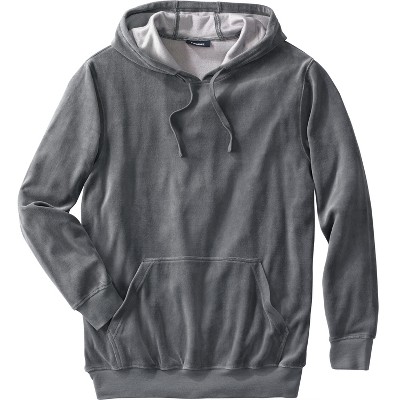 KingSize Tall Velour Long-Sleeve Pullover Hoodie