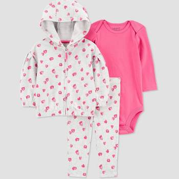 Carter's Just One You® Baby Girls' Hearts Top & Bottom Set - Pink/Cream