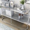 Yarmuth Glam 1 Shelf Sofa Table Chrome - HOMES: Inside + Out - 4 of 4