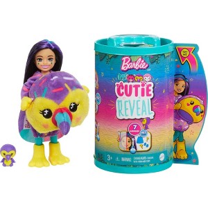 Barbie Cutie Reveal Jungle Series Chelsea Toucan Doll - 1 of 4