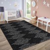 Modern Geometric Living Room Area Rugs with Stripped Lines, Indoor Contemporary Non Slip Floor Carpet for Bedroom - 3 of 4