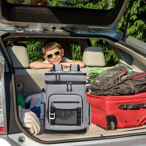 Large Insulated Cooler Backpack, 12-Hour Ice Retention Leakproof Waterproof Picnic Bag with Multiple Pockets for Camping Beach Hiking - 1 of 4