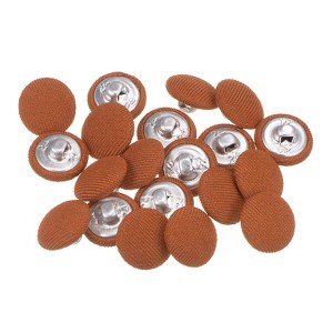 Unique Bargains Metal Shank Round Cloth Covered DIY Sewing Buttons 20 Pcs - 1 of 4