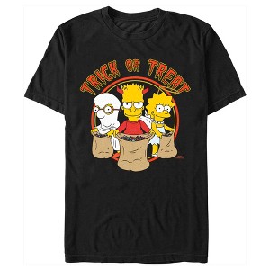 Men's The Simpsons Trick-or-Treat Trio T-Shirt - 1 of 4