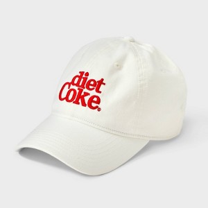 Women's Coca-Cola Diet Coke Cotton Baseball Hat - White - 1 of 4