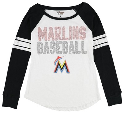 G-III Sports Womens Miami Marlins Embellished T-Shirt