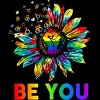 Adult Design By Humans Be You Sunflower Power Fist Pride Rainbow By Legato Tendo T-Shirt - 2 of 2