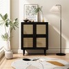 4-Doors Rattan Mesh Storage Cabinet, Accent Cabinet , Buffet Cabinet Storage, Sideboard with Eight Storage Spaces, for Entryway, Living Room, Hallway - 2 of 4