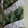 Northlight Pack of 12 Shiny Silver Snowmen and Snowflakes Wired Christmas Craft Ribbon 2.5" x 120 Yards - 3 of 3