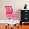 and White Adjustable Height Swivel Rolling Office Chair - 2 of 4