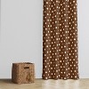 Bacati - Dots Chocolate Cotton Printed Single Window Curtain Panel - 4 of 4