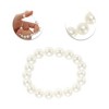 Unique Bargains Elegant Ribbon Pearl Hair Elastic Band 1 Pc - 3 of 4