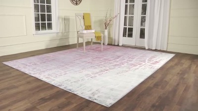 Grey and Multicolor Abstract 4' x 6' Synthetic Area Rug