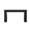 59" Oak Veneer Console Table, Farmhouse Sofa Table with Curved and Straight Line Design, 2 Drawers for Entryway & Living Room - ModernLuxe - 4 of 4