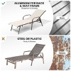 Crestlive Products Set of 2 Outdoor Lounger Aluminum Frame Chaise Lounge Chairs with Arms & 5 Adjustable Recline Positions - 3 of 4