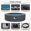 42/56 inch Outdoor Magnesium Oxide Fire Pit Table Propane for Outside Patio with Tank Cover - 4 of 4