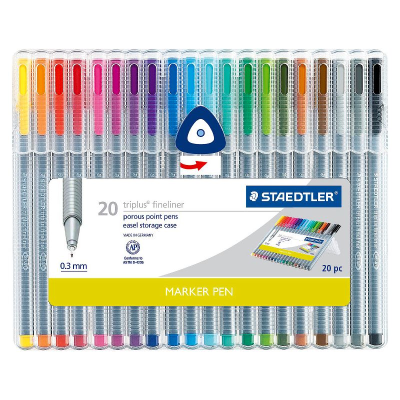 STAEDTLER 20pk Fine Tip Marker Pen Set, 1 of 6