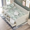 NicBex Twin Size Daybed 80.6" L Modern Pine Bed Frame with 2 Storage Drawer for Bedroom, Living Room, No Box Spring Required - 2 of 4