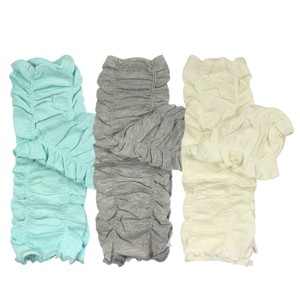 Wrapables Gathered Ruffles Baby Leg Warmers (Set of 3), Sky Blue, Foggy Gray, Cloudy White - 1 of 4